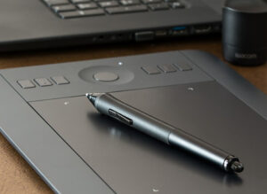 Graphics tablet with stylus